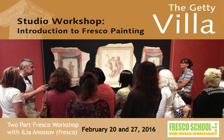 Fresco Workshop at the Getty Villa with iLia Anossov (fresco)