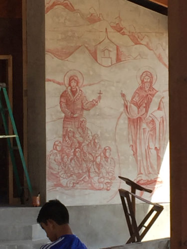 Project Mexico Fresco - Sinopia for St. Herman & St. Peter The Aleut Fresco