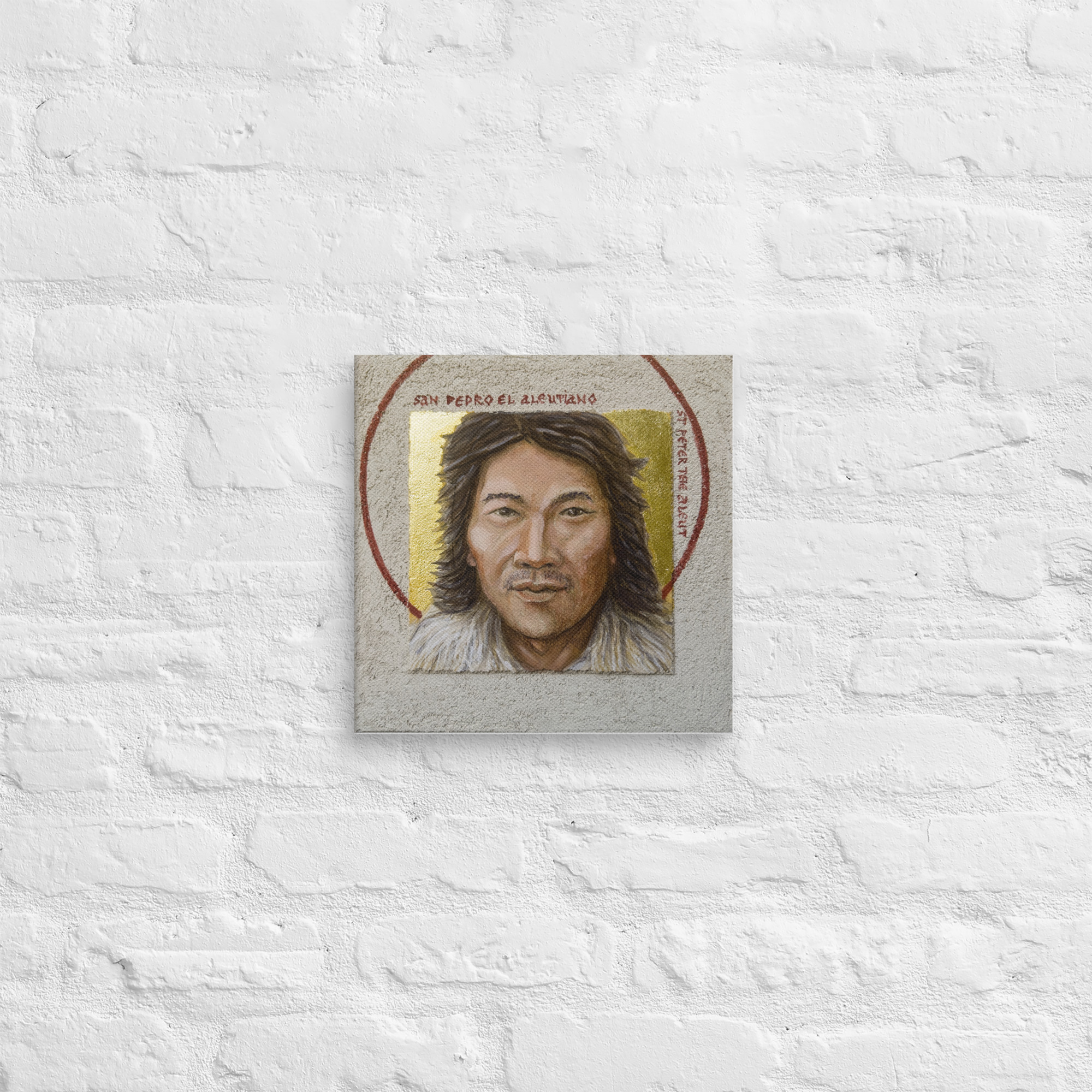 St-Peter-The-Aleut-of-PM-12x12-giclee-of-buon-fresco-lamp-giclee-of-buon-fresco-iLia-brick-wall